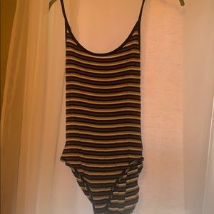 Black white grey body suit